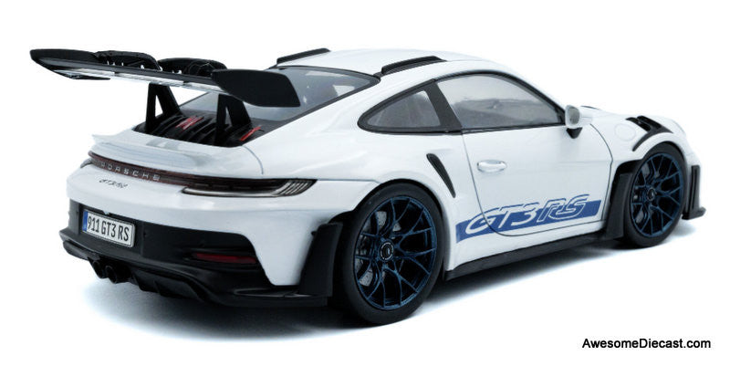 2024 Porsche 911 GT3 RS, White 1:18 Diecast Model Car by Solido