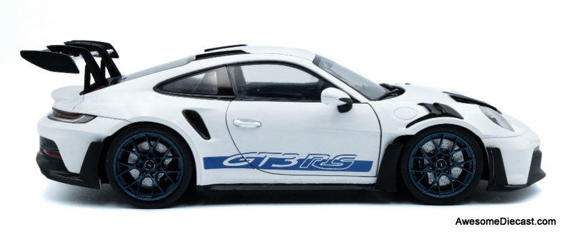 2024 Porsche 911 GT3 RS, White 1:18 Diecast Model Car by Solido