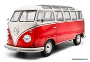 1962 Volkswagen T1 Samba, Red/White 1:18 Diecast Model Vehicle by Solido