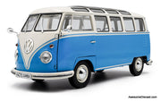 1962 Volkswagen T1 Samba, Blue/White 1:18 Diecast Model Vehicle by Solido