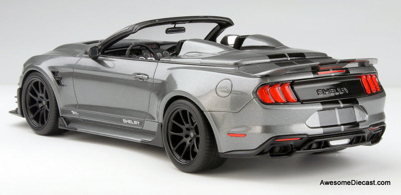 GT Spirit 1:18 2021 Shelby Super Snake Speedster, Carbonized Grey w/ Black Stripes