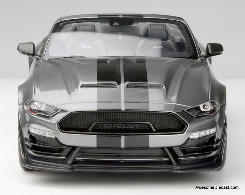 GT Spirit 1:18 2021 Shelby Super Snake Speedster, Carbonized Grey w/ Black Stripes