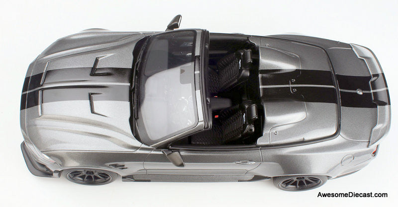 GT Spirit 1:18 2021 Shelby Super Snake Speedster, Carbonized Grey w/ Black Stripes