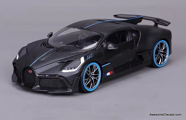 Bugatti Divo, Carbon Fiber 1:18 Diecast Model Car by Burago