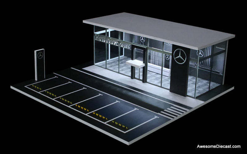 Mercedes Benz Dealer Showroom w/Lighting 1:64 Diorama by MoreArt