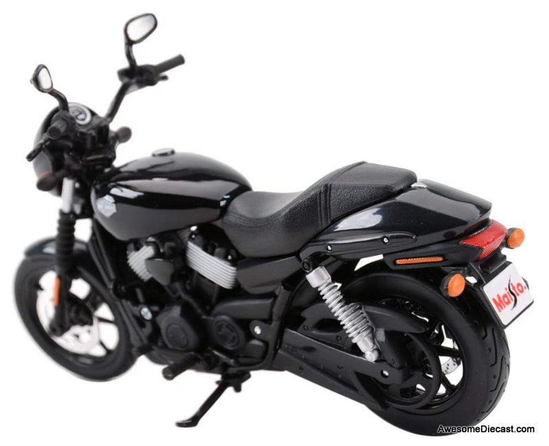 2015 Harley Davidson Street 750, Black 1:12 Diecast Motorcycle by Maisto