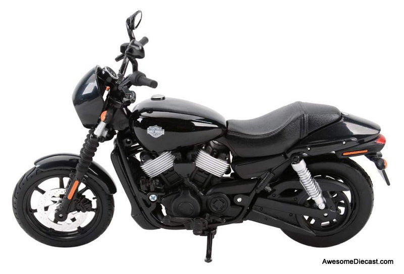 2015 Harley Davidson Street 750, Black 1:12 Diecast Motorcycle by Maisto