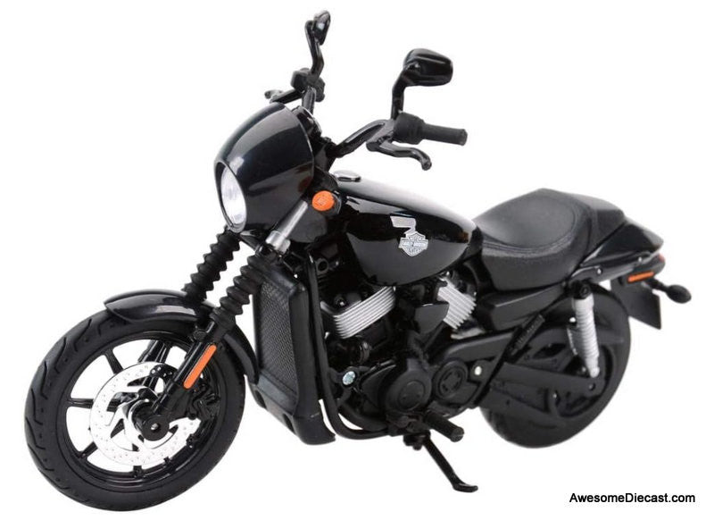 2015 Harley Davidson Street 750, Black 1:12 Diecast Motorcycle by Maisto