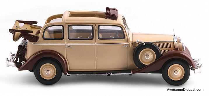 1936-1940 Mercedes-Benz 260D Pullman-Landaulets (Fully Open), Beige/Brown 1:43 Resin Cast Cast Model by Esval Models