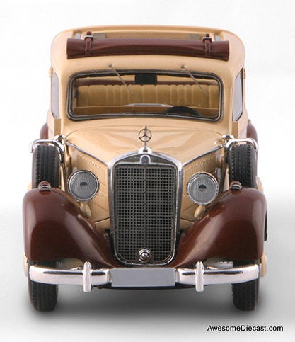 1936-1940 Mercedes-Benz 260D Pullman-Landaulets (Fully Open), Beige/Brown 1:43 Resin Cast Cast Model by Esval Models