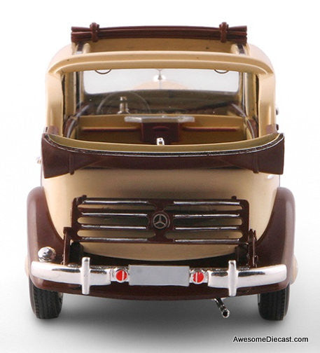 1936-1940 Mercedes-Benz 260D Pullman-Landaulets (Fully Open), Beige/Brown 1:43 Resin Cast Cast Model by Esval Models