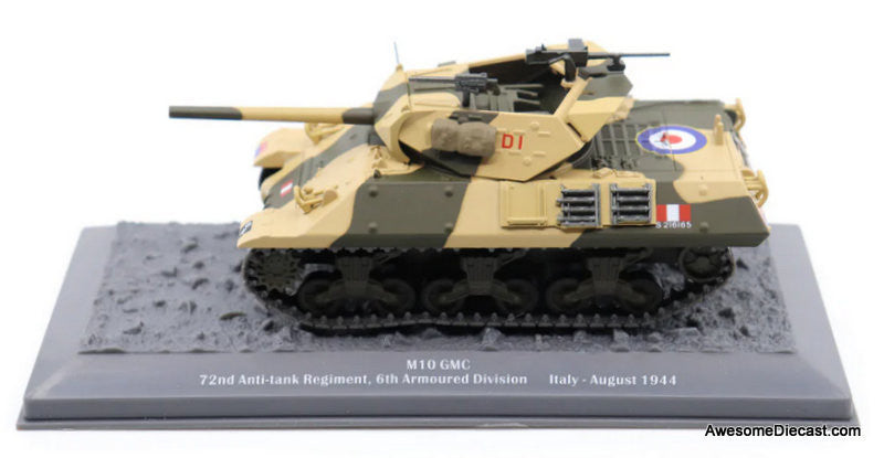 M10 Tank Destroyer - 72nd Anti-Tank Regiment, 6th Armored Division, Italy, August 1944 1:43 Diecast Model Tank by Motor City Classics