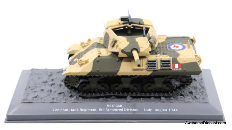M10 Tank Destroyer - 72nd Anti-Tank Regiment, 6th Armored Division, Italy, August 1944 1:43 Diecast Model Tank by Motor City Classics