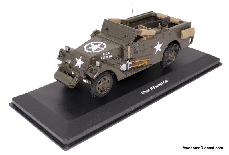 White M3 Scout Car U.S. Army 1:43 Diecast Model Vehicle by Motor City Classics