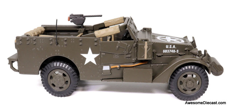 White M3 Scout Car U.S. Army 1:43 Diecast Model Vehicle by Motor City Classics