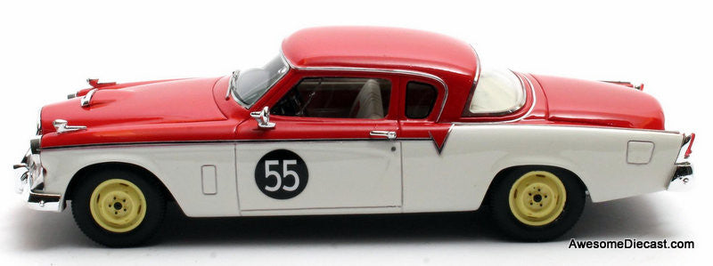 1956 Studebaker Power Hawk #55, Red/White 1956 Tulip Rally 1:43 Resin Cast Model Car by Matrix
