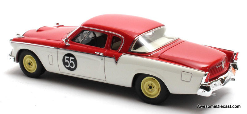 1956 Studebaker Power Hawk #55, Red/White 1956 Tulip Rally 1:43 Resin Cast Model Car by Matrix