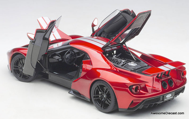 AUTOArt 1:12 2017 Ford GT Liquid Red w/Silver Stripes