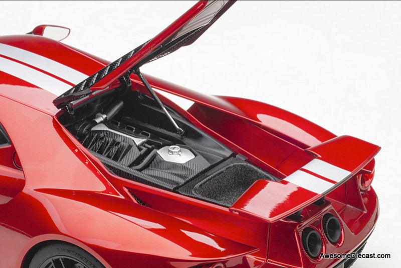 AUTOArt 1:12 2017 Ford GT Liquid Red w/Silver Stripes