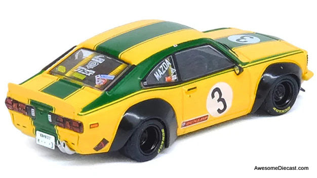 Inno64 1:64 Mazda RX-3 LBWK Savanna #3, Yellow