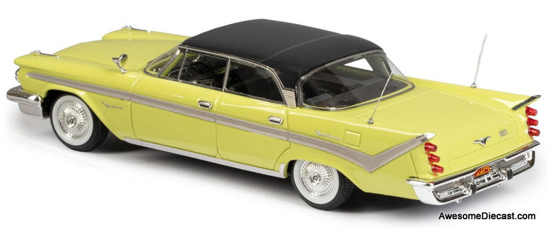 1959 DeSoto Firedome 4 Door Hardtop, Yellow/Black 1:43 Resin Cast Model by Esval Models