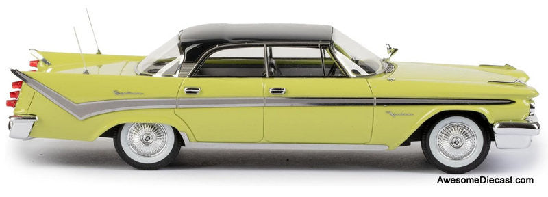 1959 DeSoto Firedome 4 Door Hardtop, Yellow/Black 1:43 Resin Cast Model by Esval Models