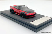 Nissan 400Z Pandem Rocket Bunny, Metallic Red 1:64 Diecast Model Car by Time Micro