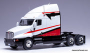1998 Kenworth T2000 Sleeper Tractor, White/Red 1:43 Diecast Model Truck by IXO