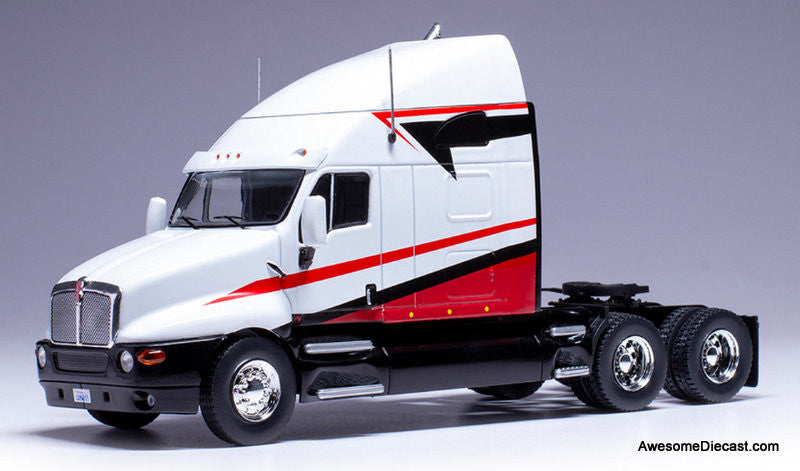 1998 Kenworth T2000 Sleeper Tractor, White/Red 1:43 Diecast Model Truck by IXO