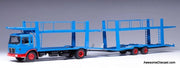1970 MAN F7 Day Cab Car Transporter w/2 Axle Trailer, Blue 1:43 Diecast Metal Truck by IXO