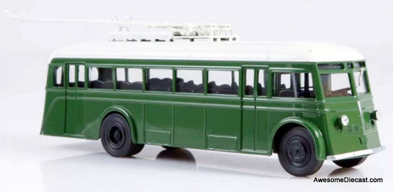 Hachette 1:43 YaTB-1 Russian Trolley Bus, Green/White: Russian Modimio No.14 Bus USSR