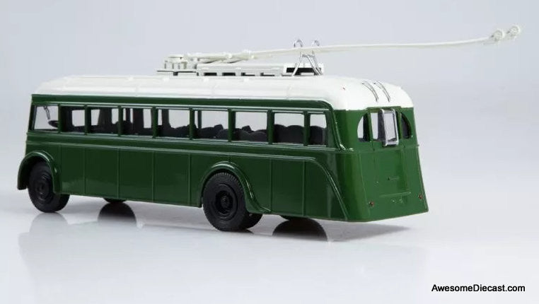 Hachette 1:43 YaTB-1 Russian Trolley Bus, Green/White: Russian Modimio No.14 Bus USSR