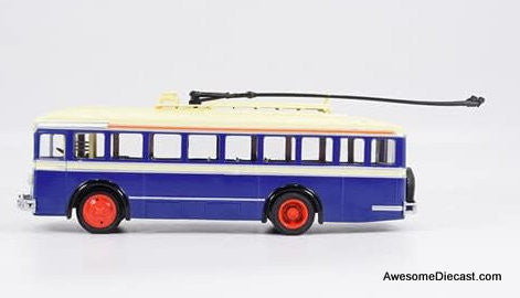 Hachette 1:43 Modimio  Trolley Bus LK-1 Bus Soviet Russia, Blue/Cream