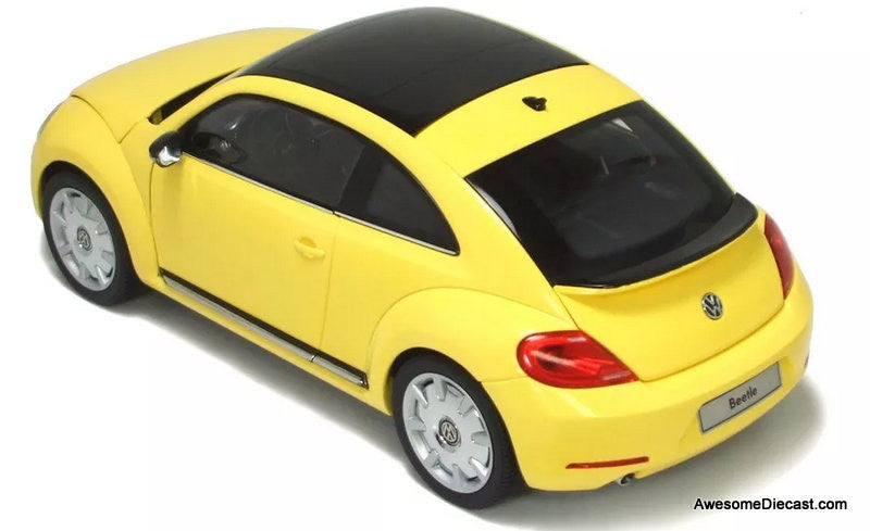 Kyosho 1:18 2012 Volkswagen New Beetle, Sun Flower Yellow