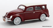 Matrix 1:43 1962 Volkswagen Fusca SW Prototype Wagon, Maroon/White