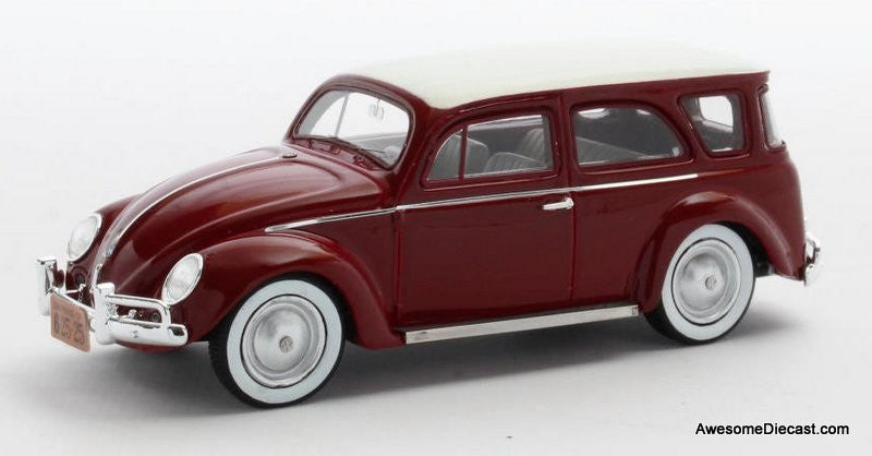 Matrix 1:43 1962 Volkswagen Fusca SW Prototype Wagon, Maroon/White