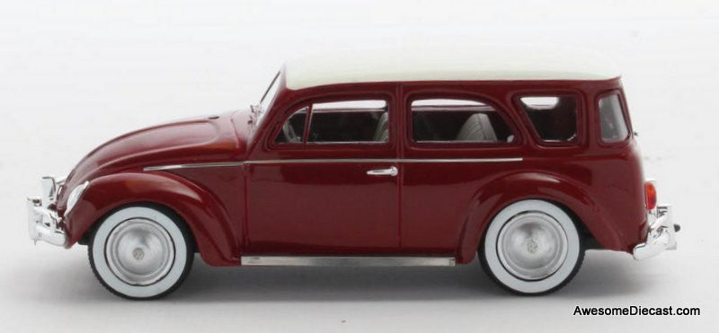 Matrix 1:43 1962 Volkswagen Fusca SW Prototype Wagon, Maroon/White