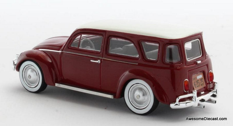 Matrix 1:43 1962 Volkswagen Fusca SW Prototype Wagon, Maroon/White