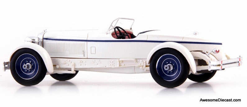 AutoCult 1:43 1929 Packard 6th Series Thompson Special "Glasscock" Speedster, White
