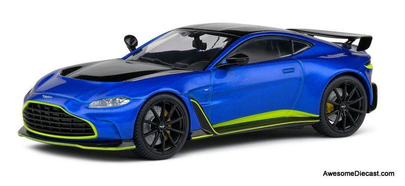 Solido 1:43 2023 Aston Martin V12 Vantage, Metallic Blue/Yellow