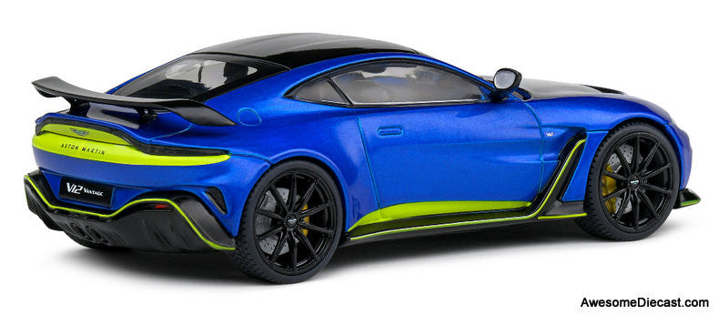 Solido 1:43 2023 Aston Martin V12 Vantage, Metallic Blue/Yellow