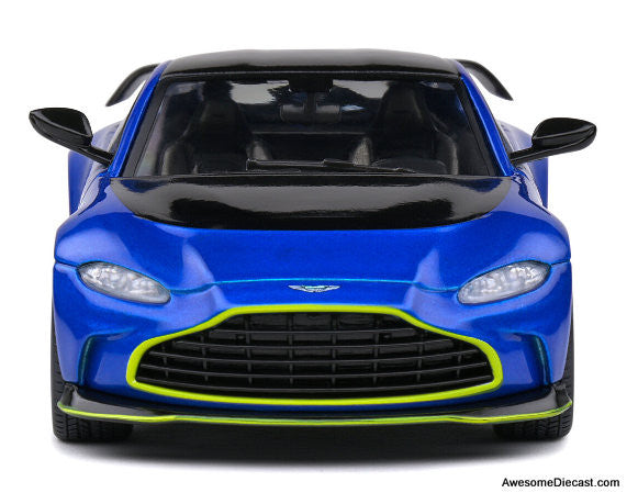 Solido 1:43 2023 Aston Martin V12 Vantage, Metallic Blue/Yellow