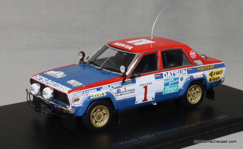 Spark 1:43 Datsun 160J #1: Winning Car 1980 Safari Rally