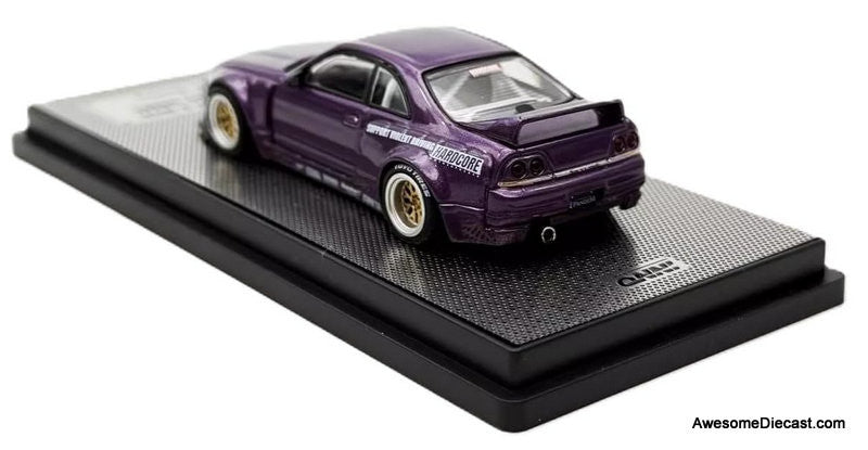 Nissan Skyline GT-R (R33) Pandem/Rocket Bunny, Metallic Purple 1:64 Diecast Model Car by Inno64
