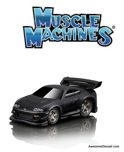 Toyota Supra MK4 Matte Black 1:64 Diecast Model Car by Muscle Machine