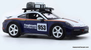 Porsche 911 (992) #953 Dakar Rally Blue/White 1:24 Diecast Model Car by Burago
