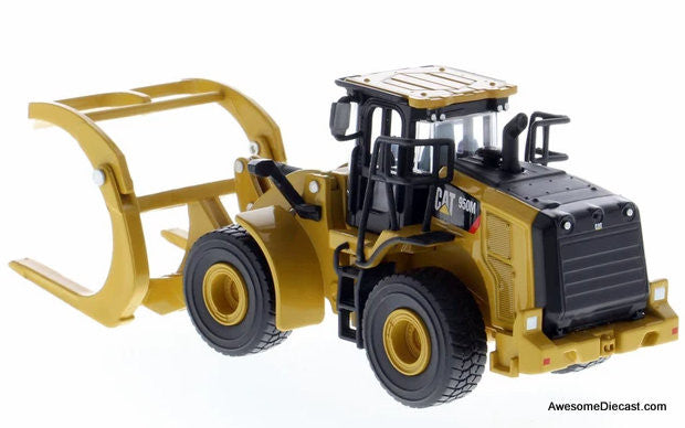 Diecast Masters 1:64 Cat 950M Wheel Loader w/Log Fork & General Purpose Bucket