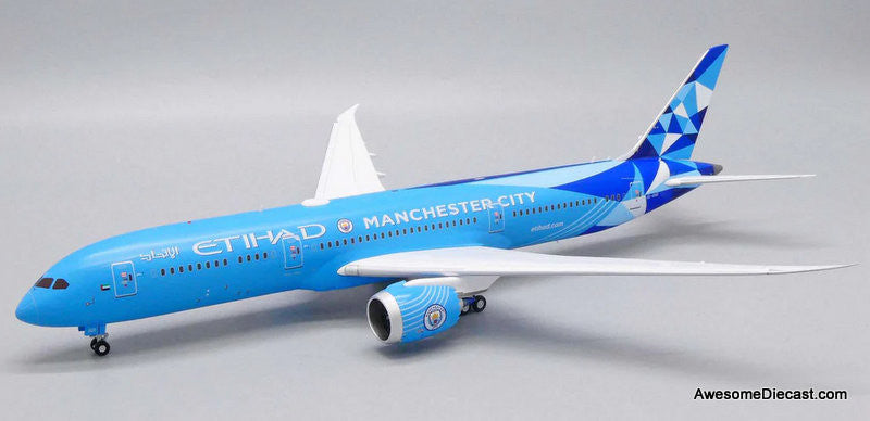 Boeing 787-9 Dream Liner: Etihad Airways (Reg #A6-BND) "Manchester City Livery" 1:200 Diecast Model Plane by B-Models