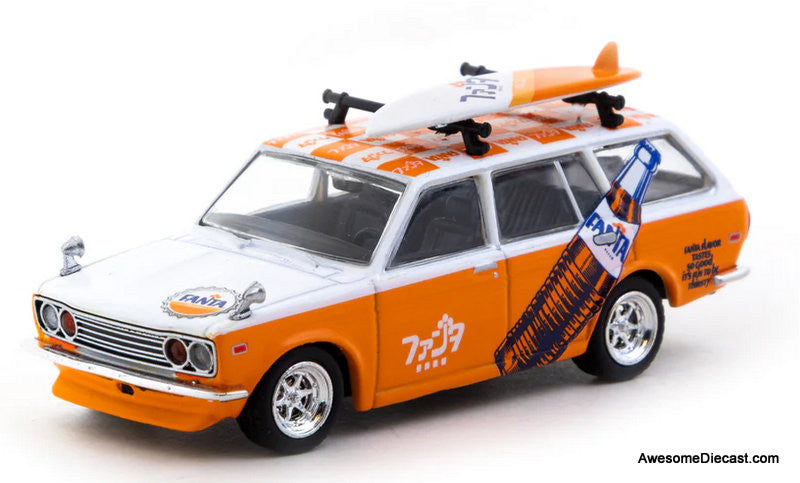 Datsun Bluebird 510 Wagon, Fanta Livery 1:64 Diecast Model Car by Tarmac Works