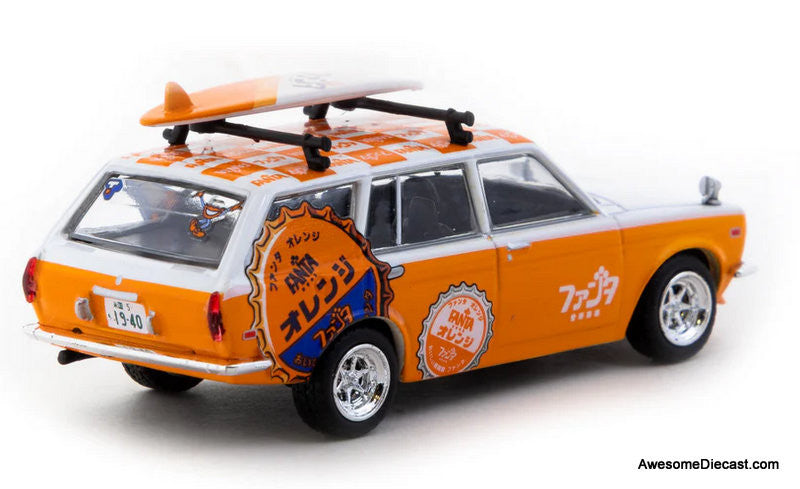 Datsun Bluebird 510 Wagon, Fanta Livery 1:64 Diecast Model Car by Tarmac Works